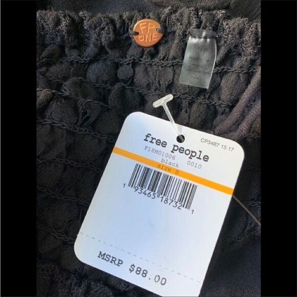 NWT Free People One Adella Slip Dress in Black Small - Picture 8 of 9